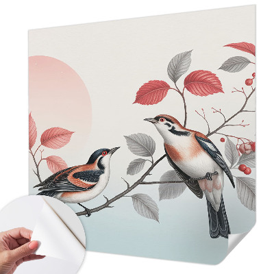 Fotografická tapeta samolepiaca Sediace vtáky