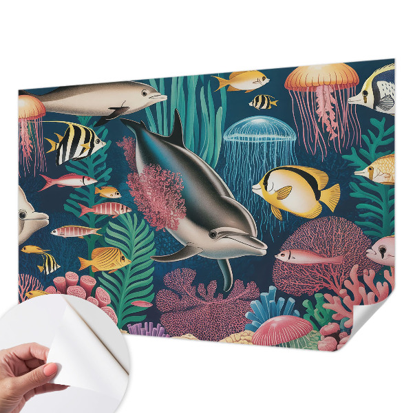 3D tapeta na stenu Podvodná fauna