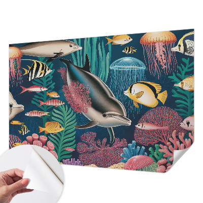 3D tapeta na stenu Podvodná fauna