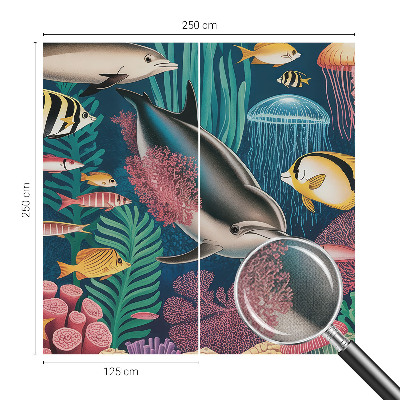 3D tapeta na stenu Podvodná fauna