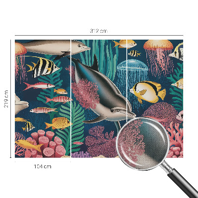 3D tapeta na stenu Podvodná fauna
