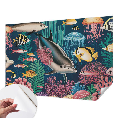 3D tapeta na stenu Podvodná fauna