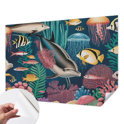 3D tapeta na stenu Podvodná fauna
