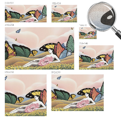 Samolepiaca tapeta Motýlia lúka