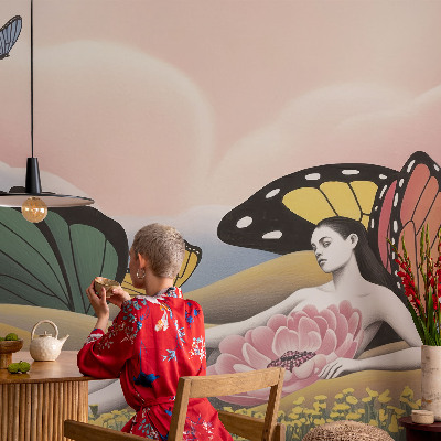 Samolepiaca tapeta Motýlia lúka