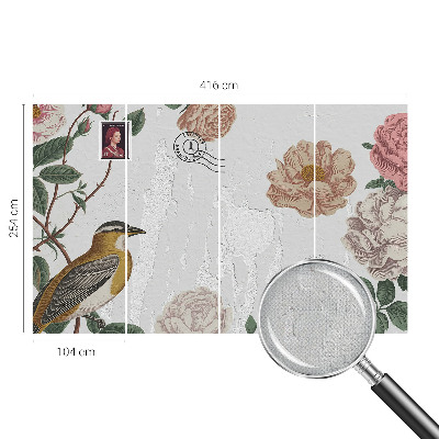 Samolepiaca fototapeta do obývačky Starožitné kvety