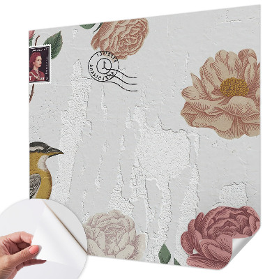 Samolepiaca fototapeta do obývačky Starožitné kvety