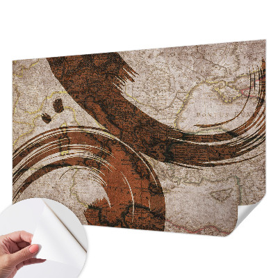 Samolepiaca fototapeta do spálne Umelecká mapa