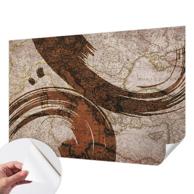 Samolepiaca fototapeta do spálne Umelecká mapa