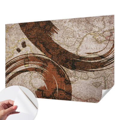 Samolepiaca fototapeta do spálne Umelecká mapa