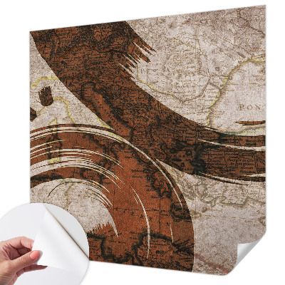 Samolepiaca fototapeta do spálne Umelecká mapa