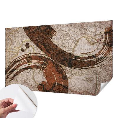 Samolepiaca fototapeta do spálne Umelecká mapa