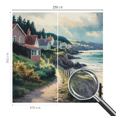 Tapeta do obývačky Domy na útesoch