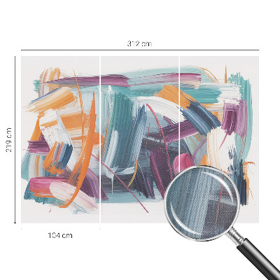 3D tapeta na stenu Energické ťahy