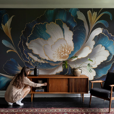 Samolepiaca fototapeta do obývačky Kvetinový vzor