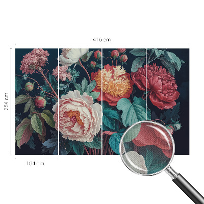 3D tapeta na stenu Farebné kvety