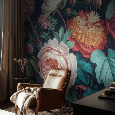 3D tapeta na stenu Farebné kvety