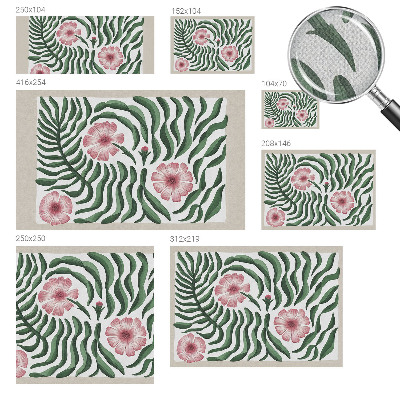 3D tapeta Kvety listy