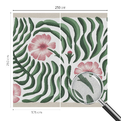 3D tapeta Kvety listy