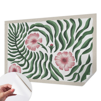 3D tapeta Kvety listy