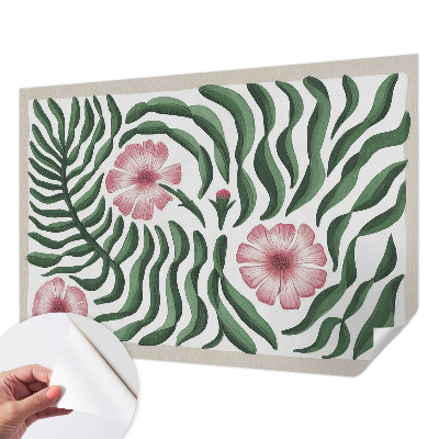 3D tapeta Kvety listy