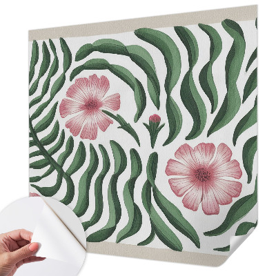 3D tapeta Kvety listy