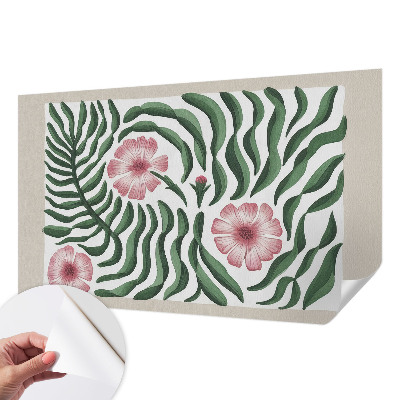 3D tapeta Kvety listy