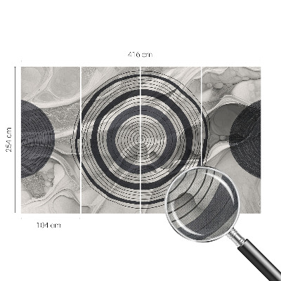 Tapeta do detskej izby Kruhy sivej