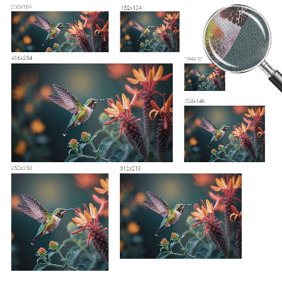 Detská tapeta Kvety kolibríka