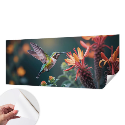 Detská tapeta Kvety kolibríka