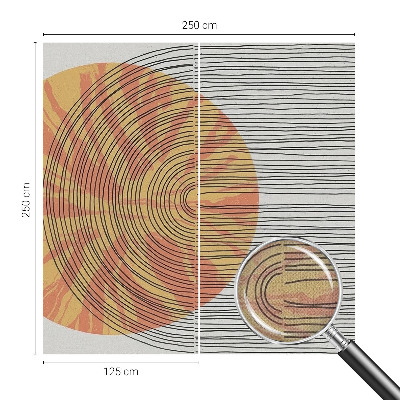 Moderná tapeta na stenu Kruh s čiarami
