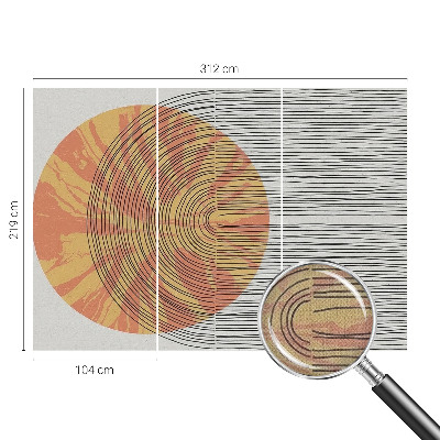 Moderná tapeta na stenu Kruh s čiarami