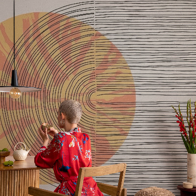 Moderná tapeta na stenu Kruh s čiarami