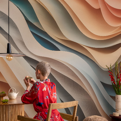 Samolepiaca fototapeta do obývačky Vlnité tvary