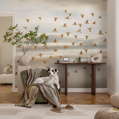 3D tapeta na stenu Vtáky za letu