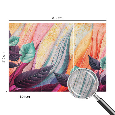 Samolepiaca fototapeta do detskej izby Abstraktné listy