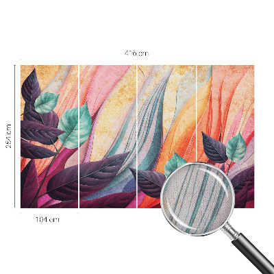 Samolepiaca fototapeta do detskej izby Abstraktné listy