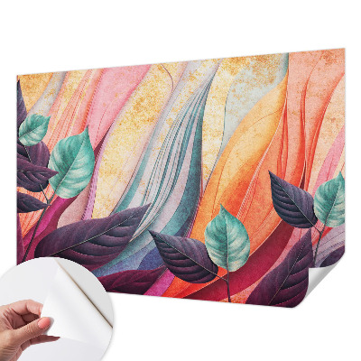 Samolepiaca fototapeta do detskej izby Abstraktné listy