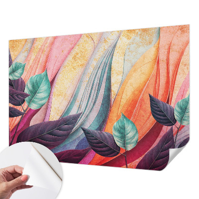 Samolepiaca fototapeta do detskej izby Abstraktné listy