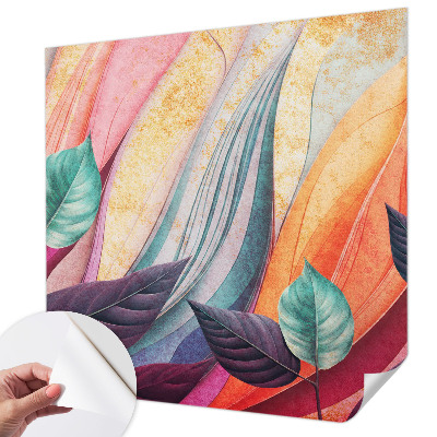 Samolepiaca fototapeta do detskej izby Abstraktné listy