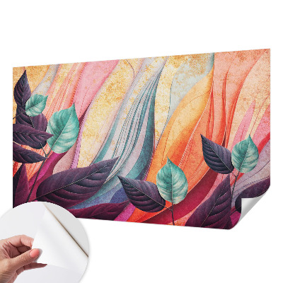 Samolepiaca fototapeta do detskej izby Abstraktné listy