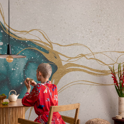 Fotografická tapeta do detskej izby Tyrkysové čiary