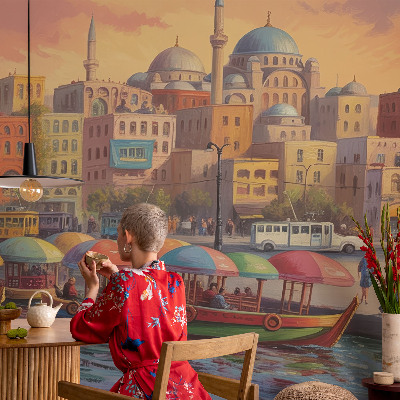 Tapeta do obývačky Mestské pobrežie