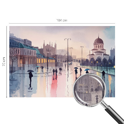 Samolepiaca fototapeta do spálne Daždivá prechádzka