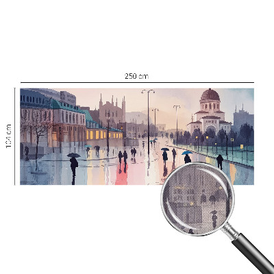 Samolepiaca fototapeta do spálne Daždivá prechádzka