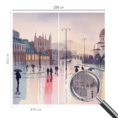 Samolepiaca fototapeta do spálne Daždivá prechádzka