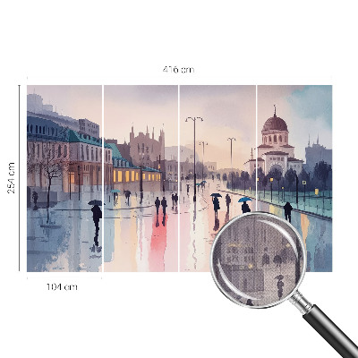 Samolepiaca fototapeta do spálne Daždivá prechádzka