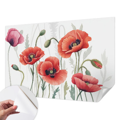 3D tapeta Červené vlčie maky