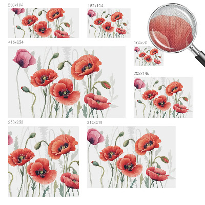 3D tapeta Červené vlčie maky