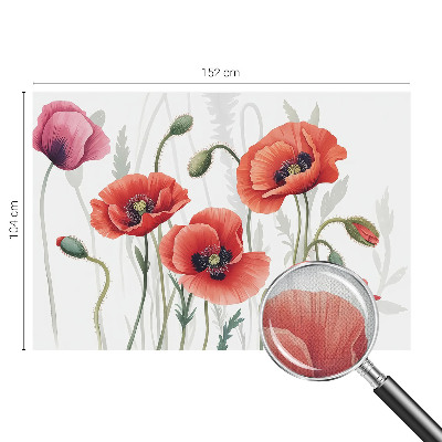 3D tapeta Červené vlčie maky